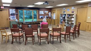 Janelle Kohl Community Room with chairs set up in an arc