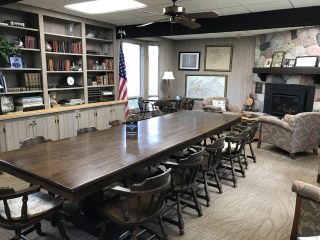 Sullivan Room with large table and 14 chairs set up